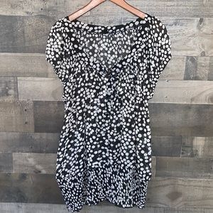 Black with White Dots Forever Women Sheer Top